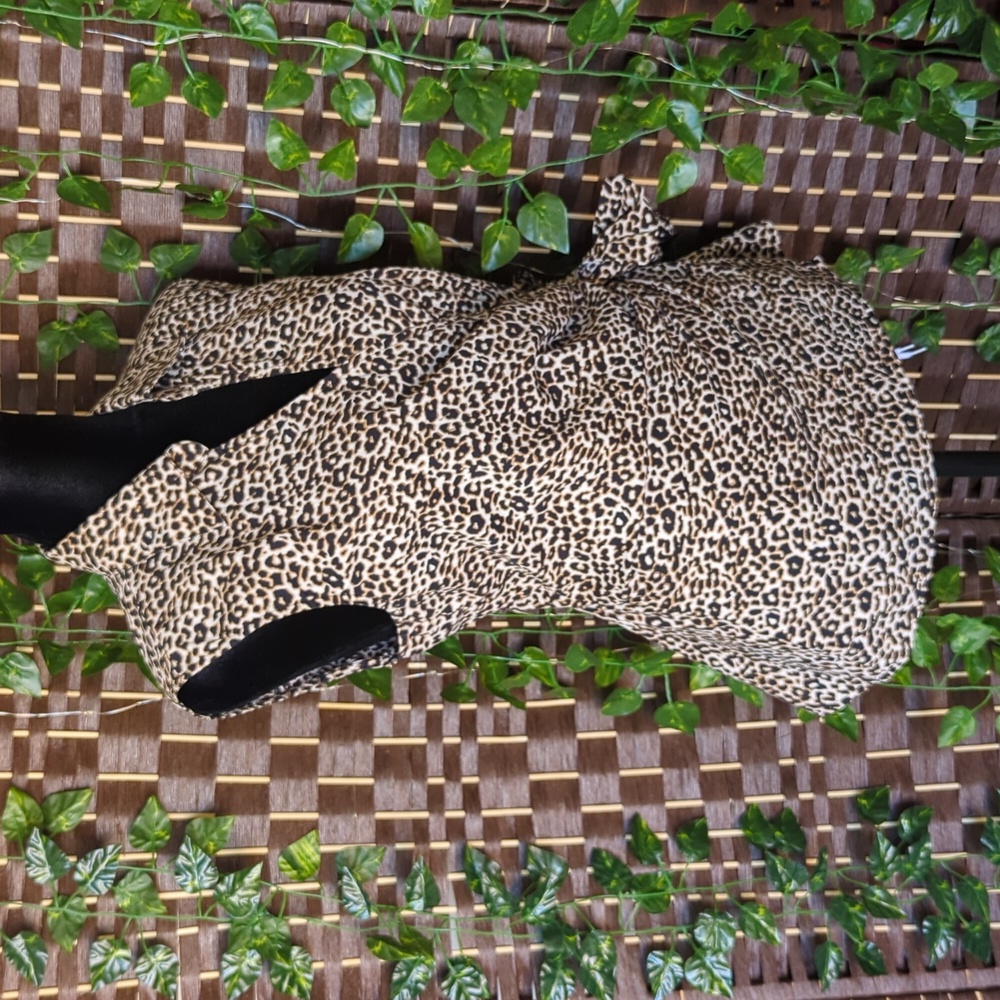Express Design Studio Cheetah Print Wrap Blouse - Picture 2 of 7